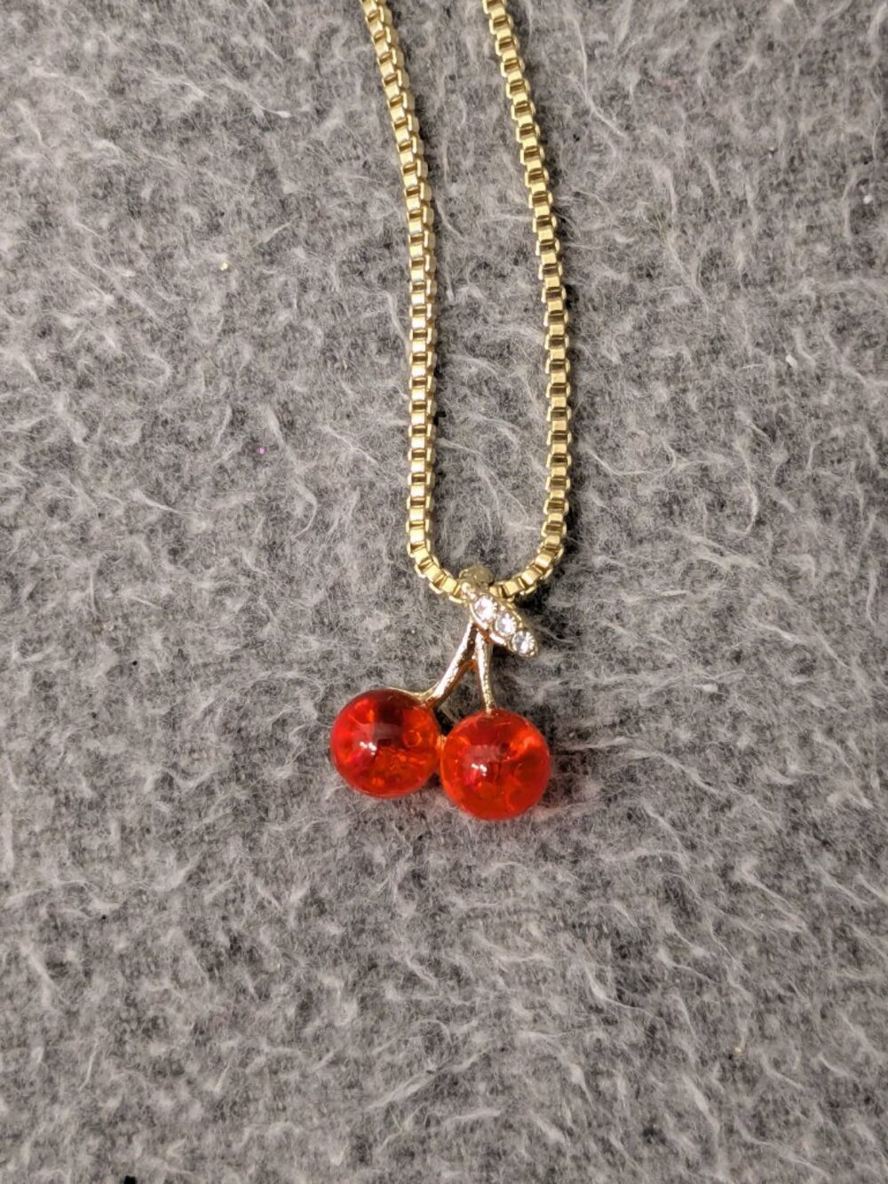 New! Cherries Necklace Pendant
